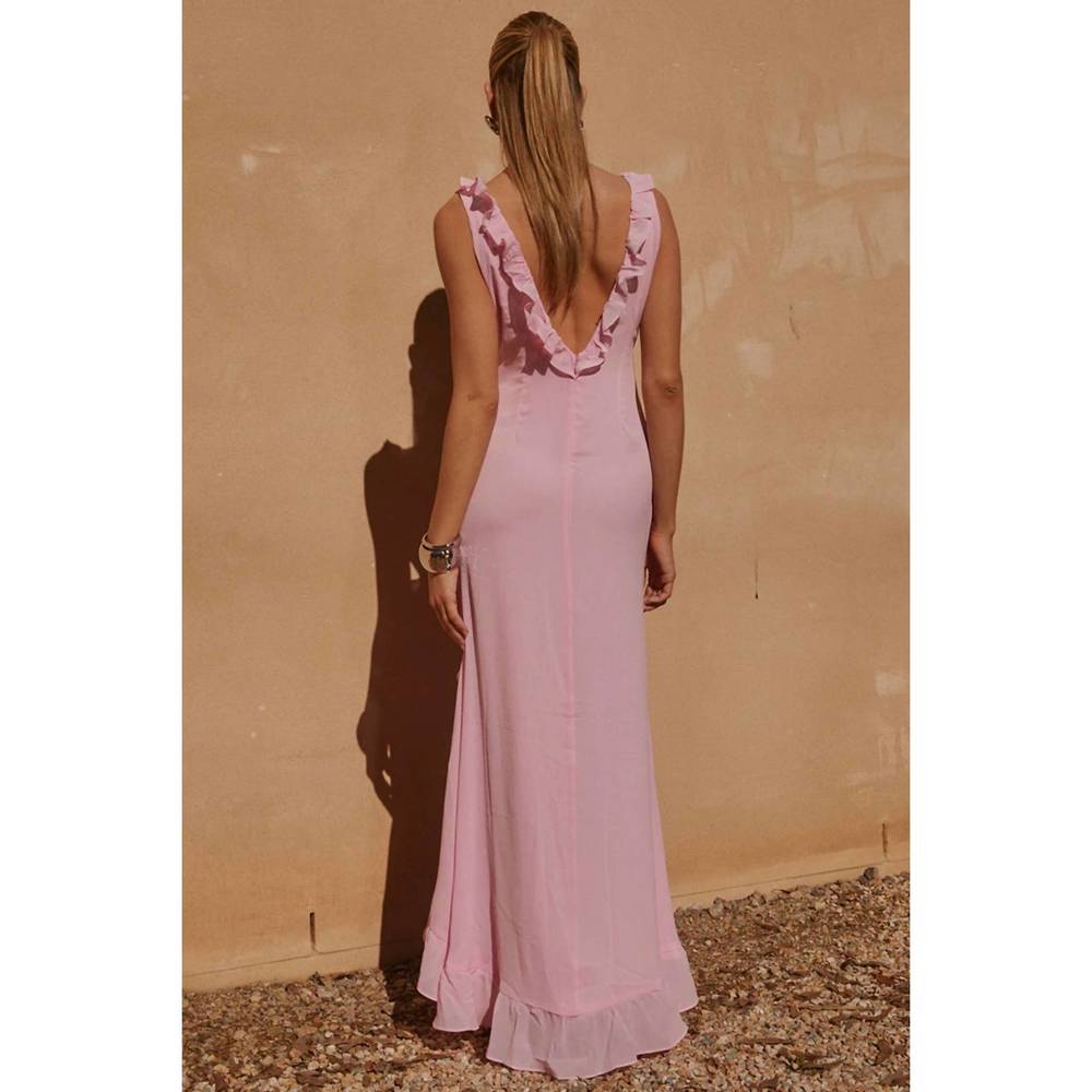 NEW RUNAWAY THE LABEL suzannah maxi dress in rose - Picture 3 of 3
